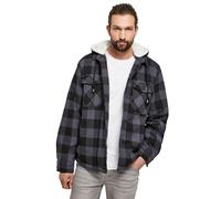 Brandit Lumber Jacket Hooded, Uomo, black/grey, M