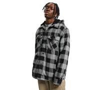 Brandit Lumber Jacket Hooded, Uomo, blk+charco, L