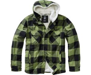 Brandit Lumberjack Winter, felpa con zip L male Nero/Oliva