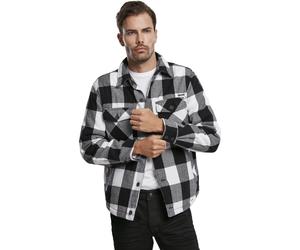 Brandit Lumberjacket Camicia Lumberjack Quadri Flanella Nera Grigia