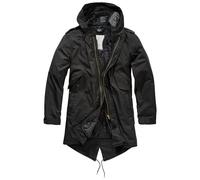 Brandit M51 US Parka Cotone Liner All'Aperto Casuale Urbano Uomo Cappuccio Nero