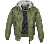 Brandit MA1 Sweathood Uomo Giacca Bomber nero 100% nylon | Diverse varianti di colore, taglie dalla S alla 7XL