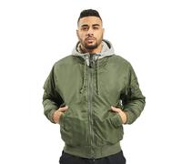 Brandit MA1 Sweathood Uomo Giacca Bomber nero 100% nylon