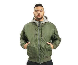 Brandit MA1 Sweathood Uomo Giacca Bomber nero 100% nylon