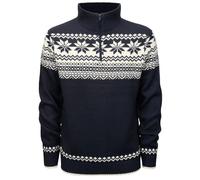 Brandit Maglione Troyer Norweger Collo alto Blu scuro/bianco 5XL Uomo