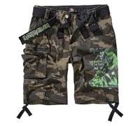 Brandit Iron Maiden Savage Number Of The Beast Shorts Verde L Uomo