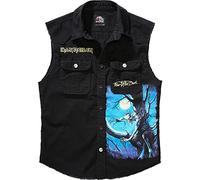 Brandit Iron Maiden Vintage FOTD, gilet 3XL male Nero/Blu/Bianco