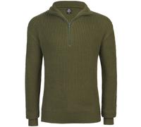 Brandit Marine Pullover Troyer Uomo Casuale Pesca Dovere Maglione Militare Oliva