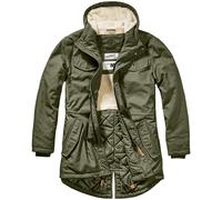 Brandit Marsh Lake Parka Uomo Caldo Inverno Teddy Militar Cappotto Vintage Oliva