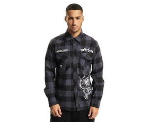 Brandit Motörhead Check Shirt Long SLE Camicia Uomo (Pacco da 1)