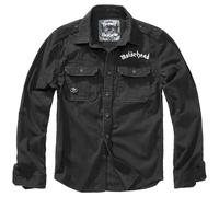 Brandit Motörhead Vintage Camicia Manica Lunga Stampa 3D Cotone Crudo Nero