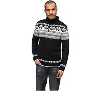 Brandit Maglione Troyer Norwegian Collo alto Uomo Nero/Bianco 5XL