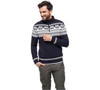 Brandit Maglione Troyer Norweger Collo alto Blu scuro/bianco 5XL Uomo
