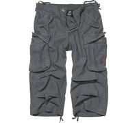 Brandit Pantaloncini Industry Vintage 3/4 in Anthracite XL Grigio