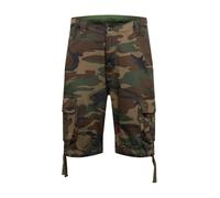 Brandit Pantaloni cargo broccato / marrone chiaro / verde erba / nero Uomo Brandit 42