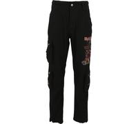 Brandit Pantaloni cargo grigio / rosso rubino / nero / bianco Uomo Brandit 35-36