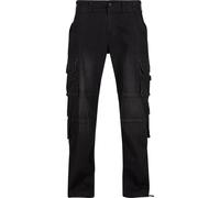 Brandit Pantaloni cargo in denim 1026 W31-L34 Nero