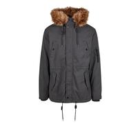 Brandit Parka di mezza stagione 'Fish Tail' marrone chiaro / marrone scuro / grigio scuro Uomo Brandit S
