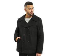 Brandit Giacca Pea Coat maschile invernale in tessuto Nero 3XL