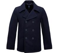 Brandit Pea Coat, giacca in tessuto L male Blu Scuro