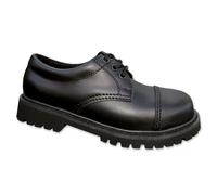 Brandit Phantom Ranger 3 Fori Stivali Stile Biker, Acciaio, Neri, UK 39-47