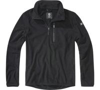 Brandit Maglione in pile Troyer mezza zip nero Taglia L Uomo