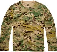 Brandit Premium Maglietta a maniche lunghe, Verde/Nero, Taglia 3XL