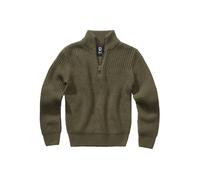 Brandit Kids Marine Pullover Troyer, Color: Olive, Size: 158/164
