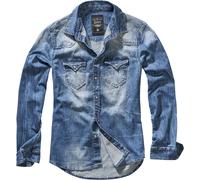 Brandit Riley Denim, camicia 5XL male Nero