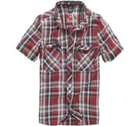 Brandit Roadstar Cotone Elast Flanella Top Uomo Manica Corta Maglia Rosso