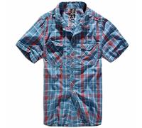 Brandit Roadstar Maglia S-5XL Uomo Camicia a Quadri Manica Corta Camicia Casual