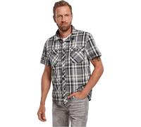 Brandit Camicia Roadstar a maniche corte Uomo Nero/Grigio S