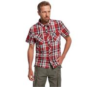 Brandit Roadstar Short Sleeve Shirt Rosso,Bianco M Uomo