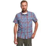 Brandit Roadstar, camicia mezza manica 3XL male Rosso/Blu
