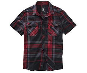 Brandit Roadstar Uomo Camicia Maniche Corte Rosso 5XL 100% Cotone Regular