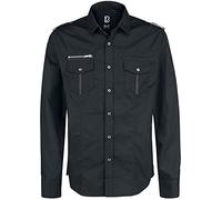 Brandit Rockstar Shirt Longsleeve Uomo Camicia Maniche Lunghe Nero XL