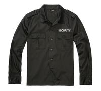Brandit Security Us-Maglietta Lunghe Camicia Elegante, Nero-Manica Lunga, L Uomo