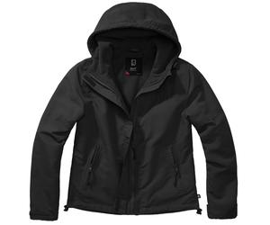 Brandit Signore Giacca a Vento Zip Frontale Trekking Idrorepellente Giacca Nero