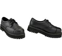 Brandit Plateau Phantom 3 Eyelet Boots, Stivali Militari Uomo, Nero 3 Fori, 46 EU