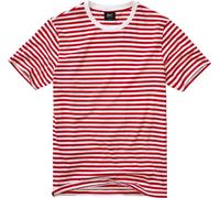 Brandit Maglietta Stripe Jersey Uomo 100% cotone bianco-rosso Taglia 2XL