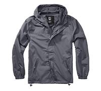 Brandit Summer Windbreaker, giacca antipioggia giubbotto da allenamento, taglie dalla S alla 5XL, Cerniera frontale antracite, XXXXL