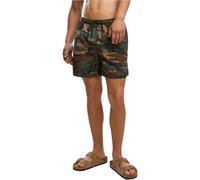 Brandit Basic, pantaloncini da bagno XL male Marrone/Verde Scuro/Nero