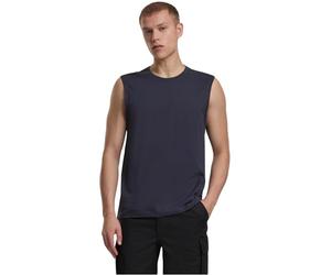 Brandit T-Shirt Sleeveless Uomo Top Nero 100% Cotone Regular