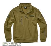 BRANDIT TACTICAL SWEAT TROYER CON TASCHE E chiusura a strappo MAGLIONE MILITA...