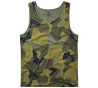Brandit Tank Top Bushcraft Uomo Casuale Palestra Viaggio Cotone Swedish M90 Camo