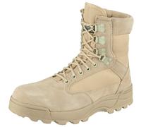 Brandit Tattico Militare Side Zip Uomo Stivali Camoscio Cuoio Cachi Camel