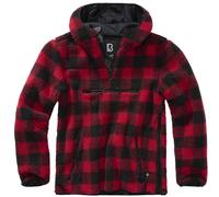 Brandit Teddyfleece Felpa Worker Uomo con Cappuccio Pile Fleece