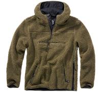 Brandit Teddyfleece Felpa Worker Uomo con Cappuccio Pile Fleece