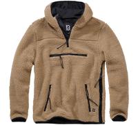 Brandit Teddyfleece Felpa Worker Uomo con Cappuccio Pile Fleece