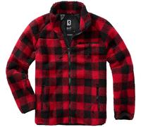 Brandit Teddyfleece, giacca in tessuto 5XL male Rosso/Nero